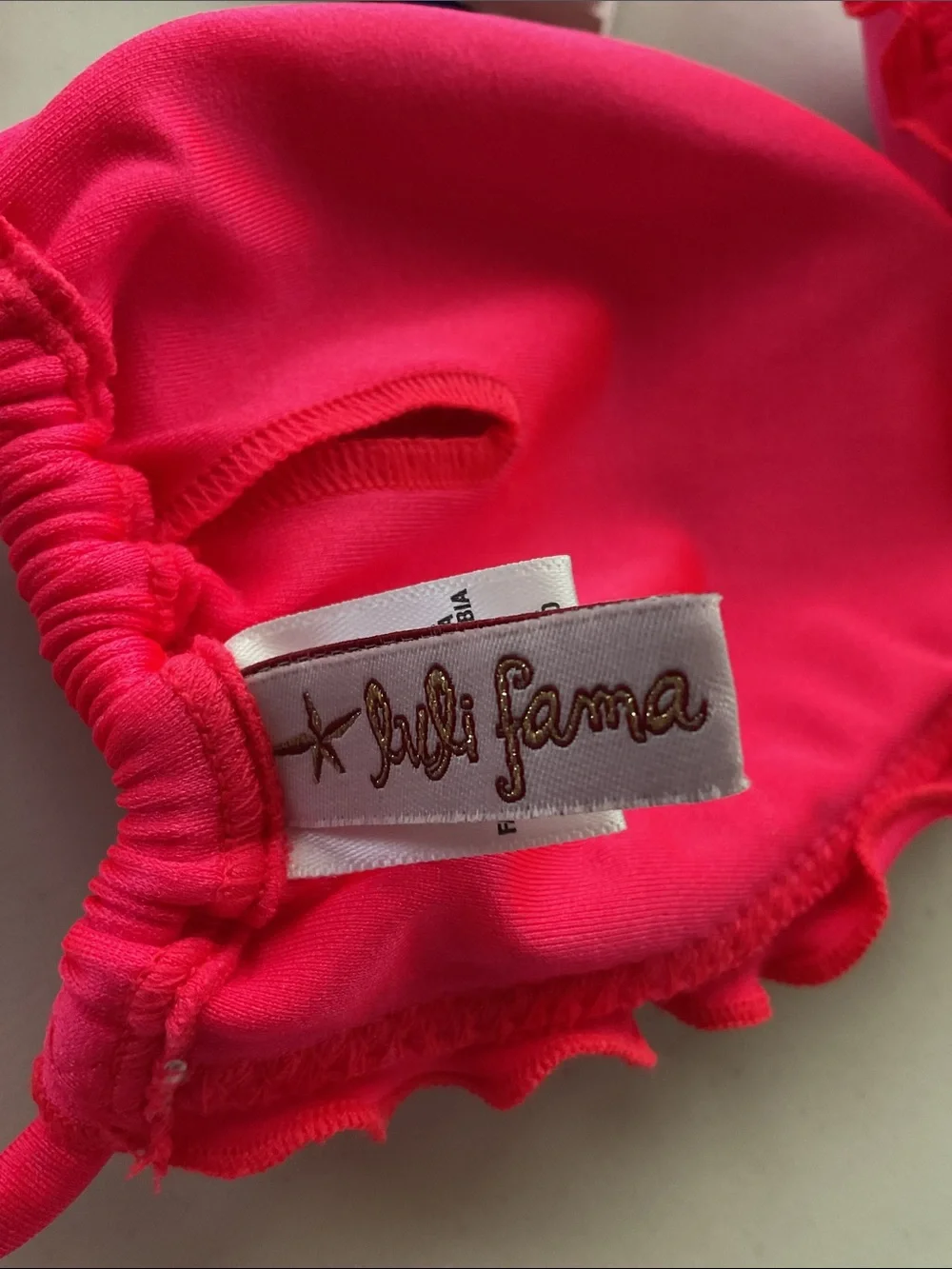Luli Fama Cosita Buena Wavy Funnel Cheeky Bikini Set in Bombshell Red, Size XS